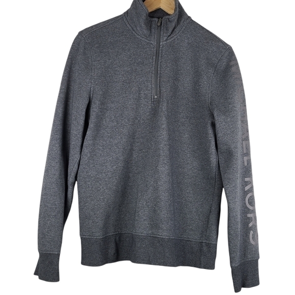 Michael Kors‎ 1/4 Zip Grey Pullover Jacket Sweatshirt Size Medium - Picture 1 of 5
